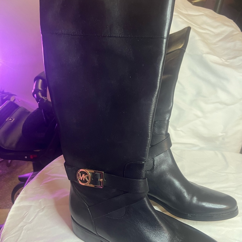 🔥Michael Kors Black Women's Riding Boot Wide Calf🔥